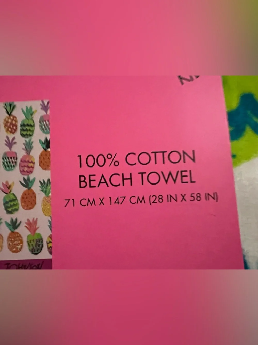 Betsey Johnson Colorful Pineapples Beach Towel